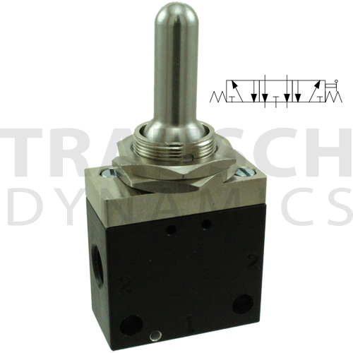 (ON)-OFF-(ON) AIR TOGGLE VALVE, 3-POS...