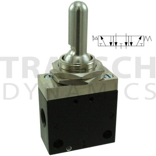 ON-OFF-(ON) AIR TOGGLE VALVE, 3-POSIT...