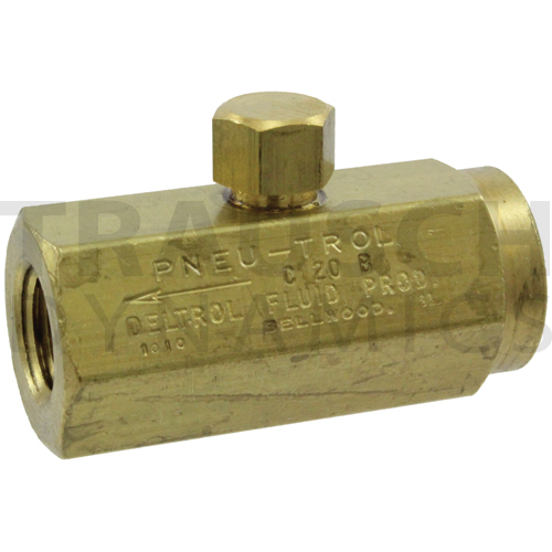 INLINE CHECK VALVES (FEMALE THREADS) BRASS 'PNEU-T...