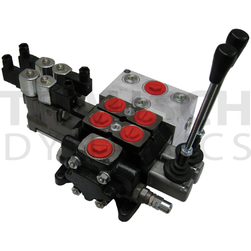 BUCHER - 31 GPM ELECTRIC/MANUAL DIRECTIONAL CONTROL STACK VALVES
