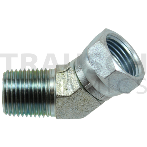 1503 ADAPTERS - MALE SWIVEL 45 DEGREE ELBOW