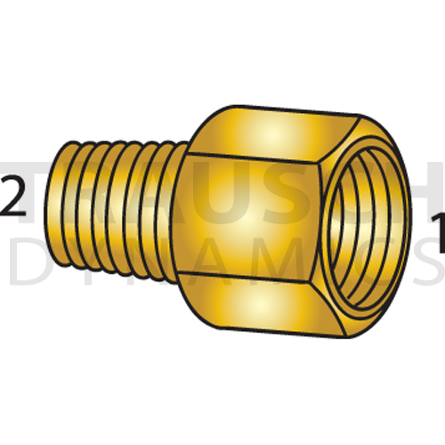 INVERTED FLARE X MALE PIPE STRAIGHT