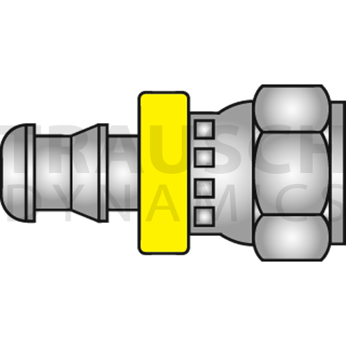 FEMALE JIC/SAE 45 DEGREE SWIVEL - STAINLESS STEEL