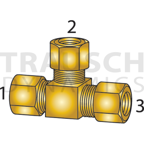 Brass Compression Fittings - Unions - 3/16 Tube OD