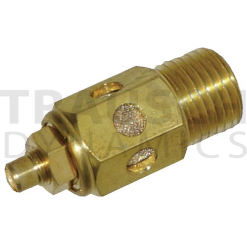 SPEED CONTROL MUFFLER - BRASS, MALE THREADS