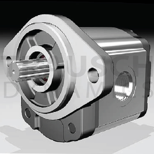 Hydraulic Gear Pump 5-27 GPM 13 Tooth Spline Shaft SAE B-2 Bolts CW Aluminium 