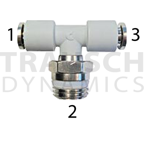 MALE BRANCH TEE SWIVEL INCH TUBE