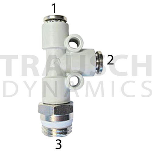 MALE RUN TEE SWIVEL INCH TUBE