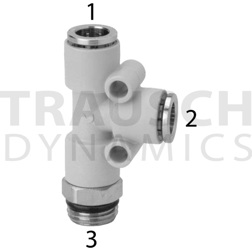 MALE RUN TEE SWIVEL METRIC TUBE