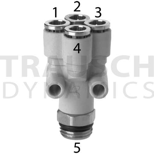 BSP SWIVEL MALE DOUBLE Y METRIC TUBE