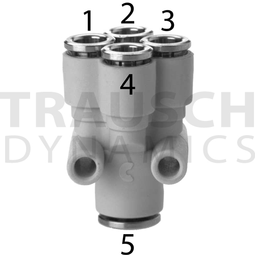 REDUCING DOUBLE Y UNION METRIC TUBE