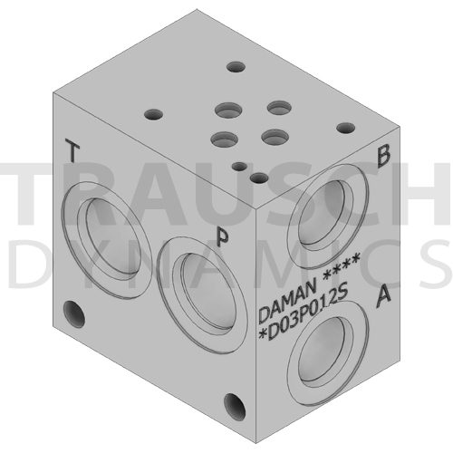 Fluidyne Aluminum Sub Plate RR SP6SN-1X/A-12 – Fits D03 Style Valves, #6 ORB Ports