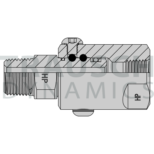 MALE PIPE (NPTF) X FEMALE PIPE (NPTF)