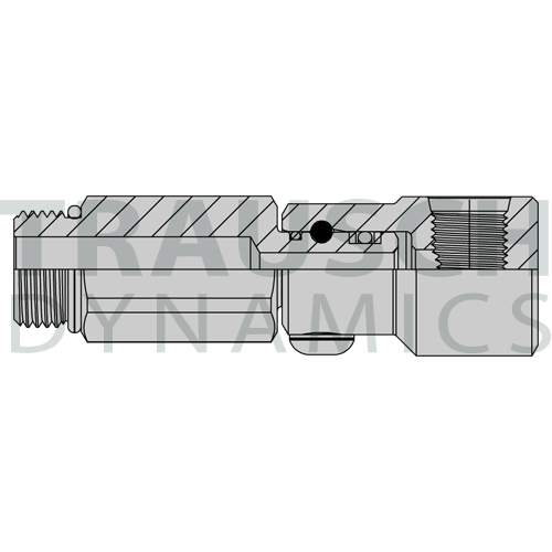 WHEEL MOTOR MALE O-RING BOSS (ORB) X FEMALE O-RING BOSS (ORB)