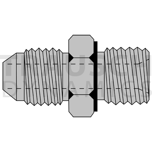 thumbnail image 2 of AF 9005ES-08-08 Hydraulic Adapter – 1/2" Male JIC To 1/2" Male BSPP 2 of 4