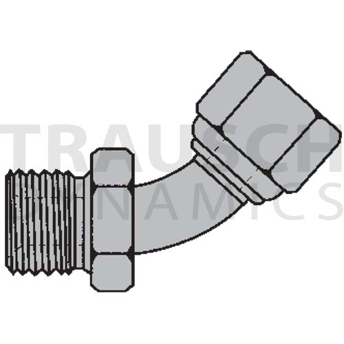 9047 ADAPTERS - MALE BSPP X FEMALE BSPP TUBE 45 DE...