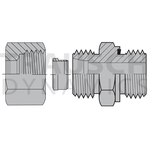 5002L ADAPTERS - MALE DIN X MALE BSPP ELASTOMERIC ...