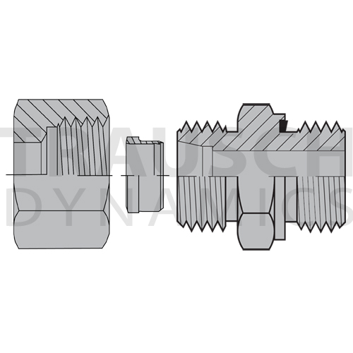 5068L ADAPTERS - MALE DIN X MALE METRIC ELASTOMERI...