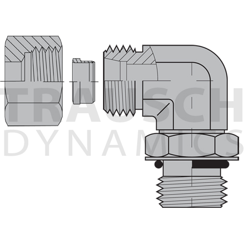 5077L ADAPTERS - MALE DIN X ADJUSTABLE MALE SAE O-...