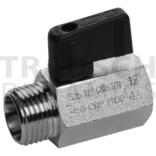 CAMOZZI NICKEL CHROME PLATED MINI BALL VALVE - FEM...