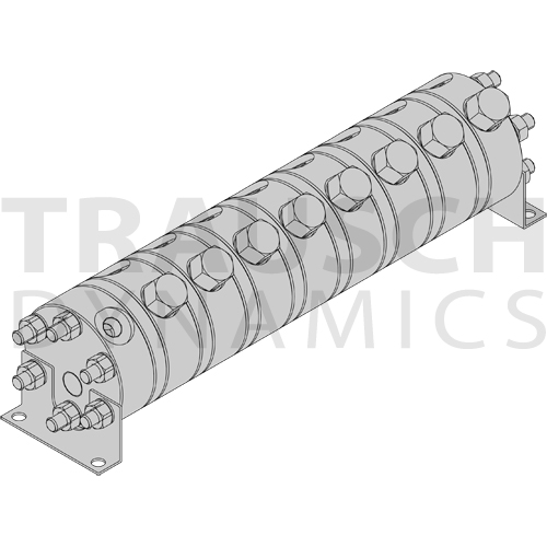 8-SECTION SLACK & PARR FLOW DIVIDERS/COMBINERS