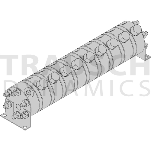 9-SECTION SLACK & PARR FLOW DIVIDERS/COMBINERS