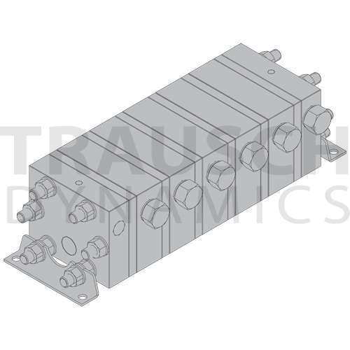 6-SECTION SLACK & PARR FLOW DIVIDERS/COMBINERS